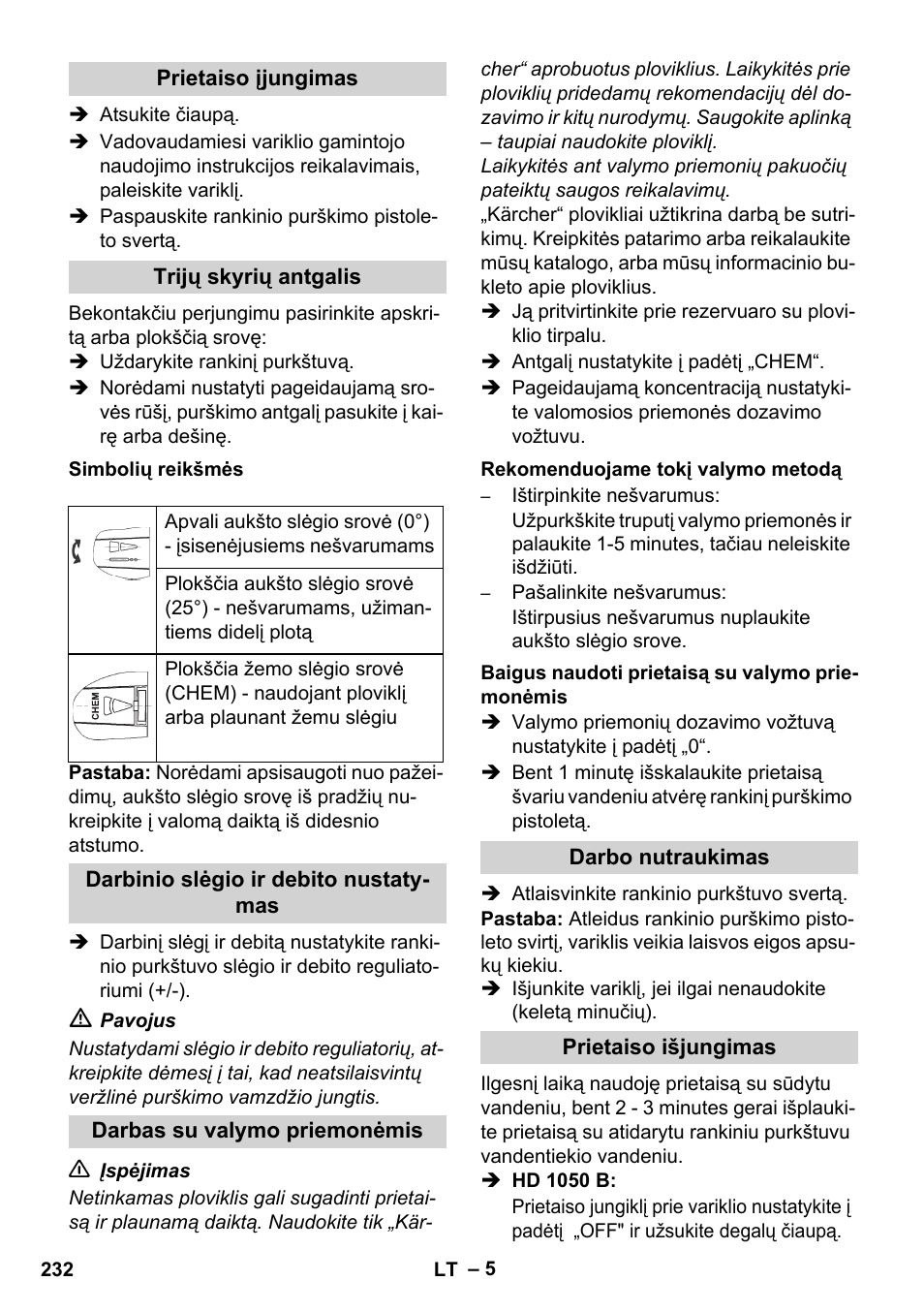 Karcher HD 1050 B User Manual | Page 232 / 276