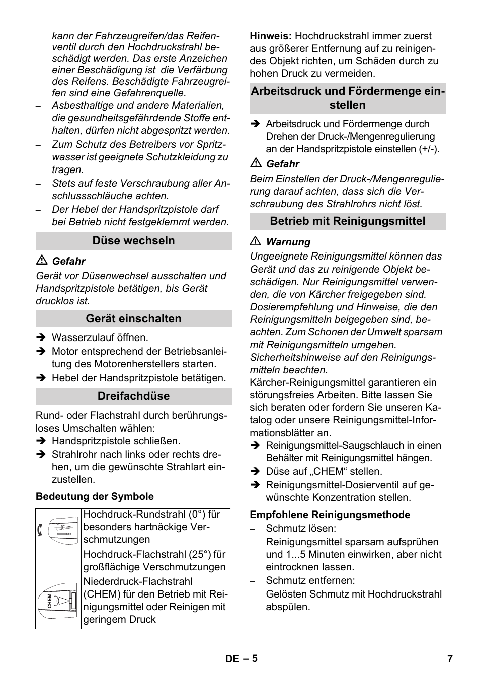 Karcher HD 1050 B User Manual | Page 7 / 276