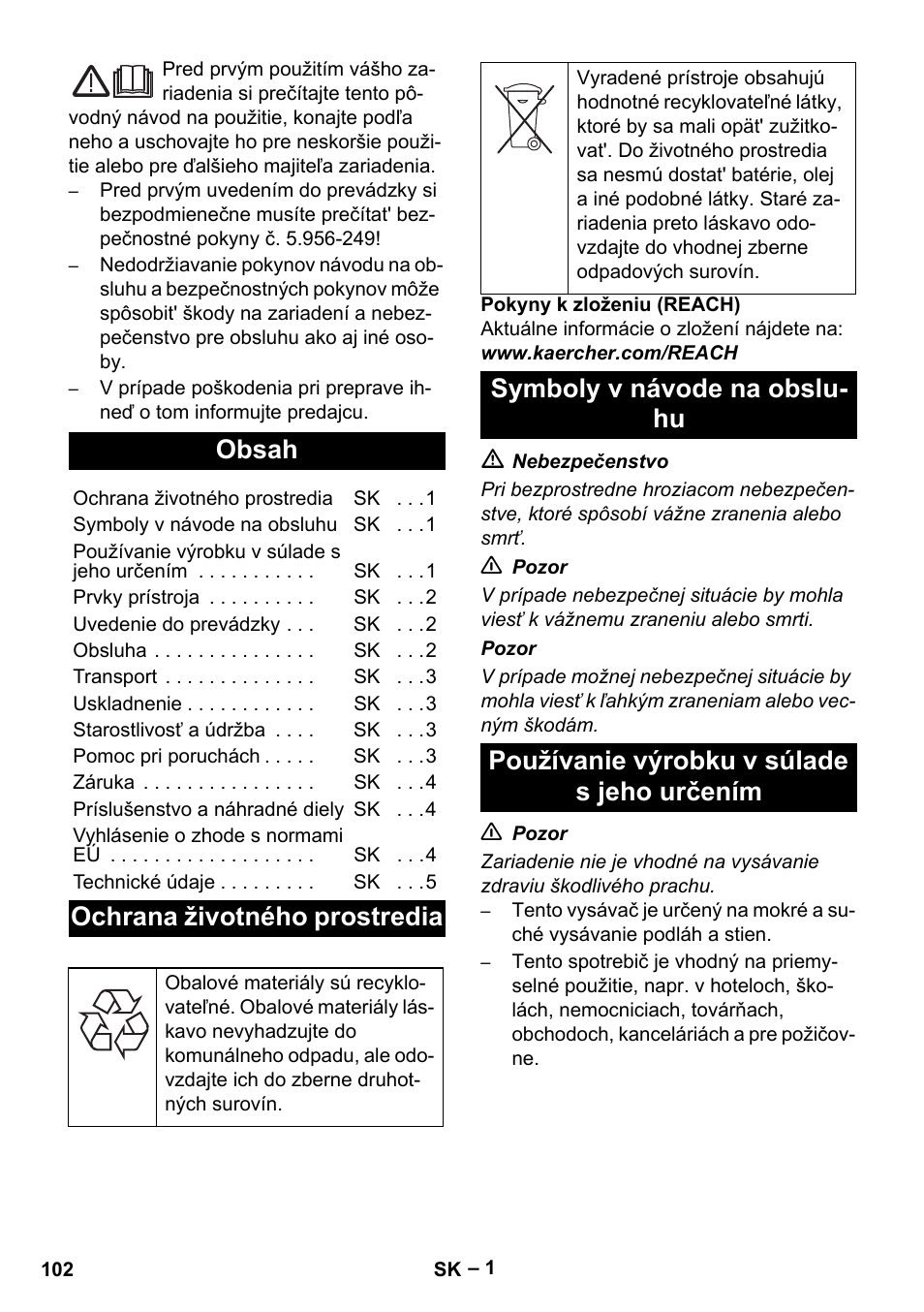 Karcher NT 48-1 User Manual | Page 102 / 144