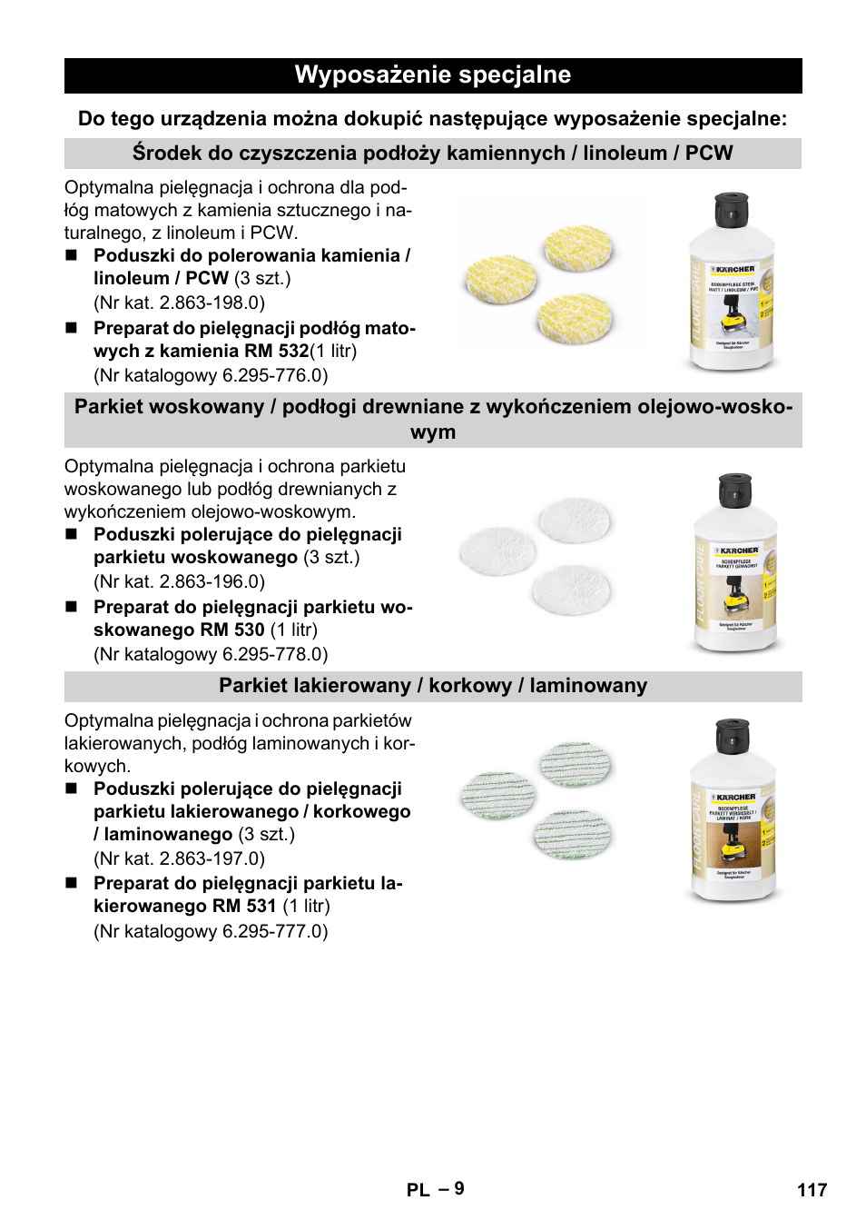 Wyposażenie specjalne | Karcher FP 303 User Manual | Page 117 / 188