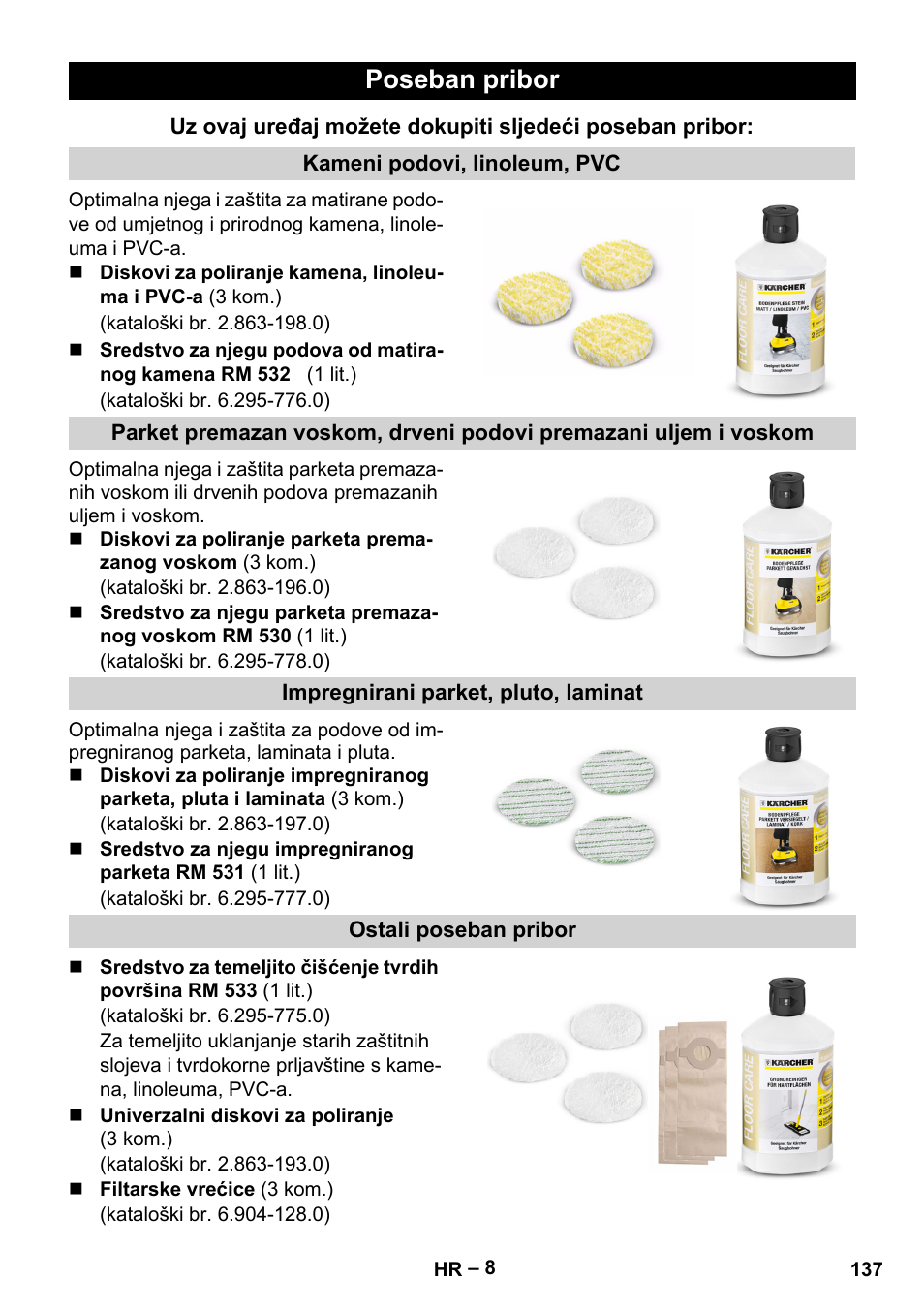 Poseban pribor | Karcher FP 303 User Manual | Page 137 / 188