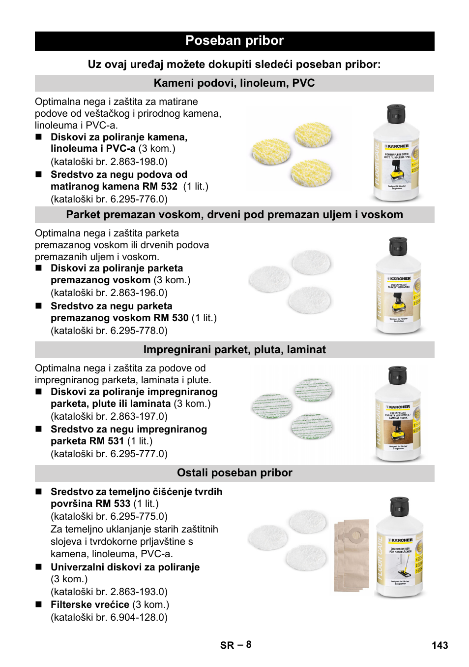 Poseban pribor | Karcher FP 303 User Manual | Page 143 / 188