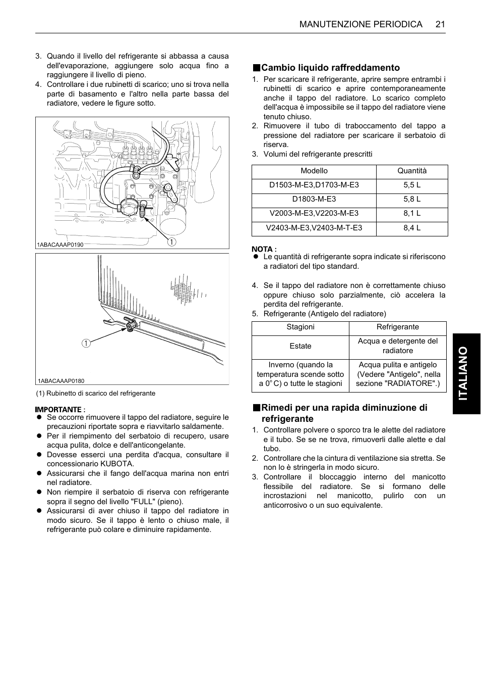 B cambio liquido raffreddamento, Italiano | Karcher HDS 13-80 De Tr1 User Manual | Page 177 / 244