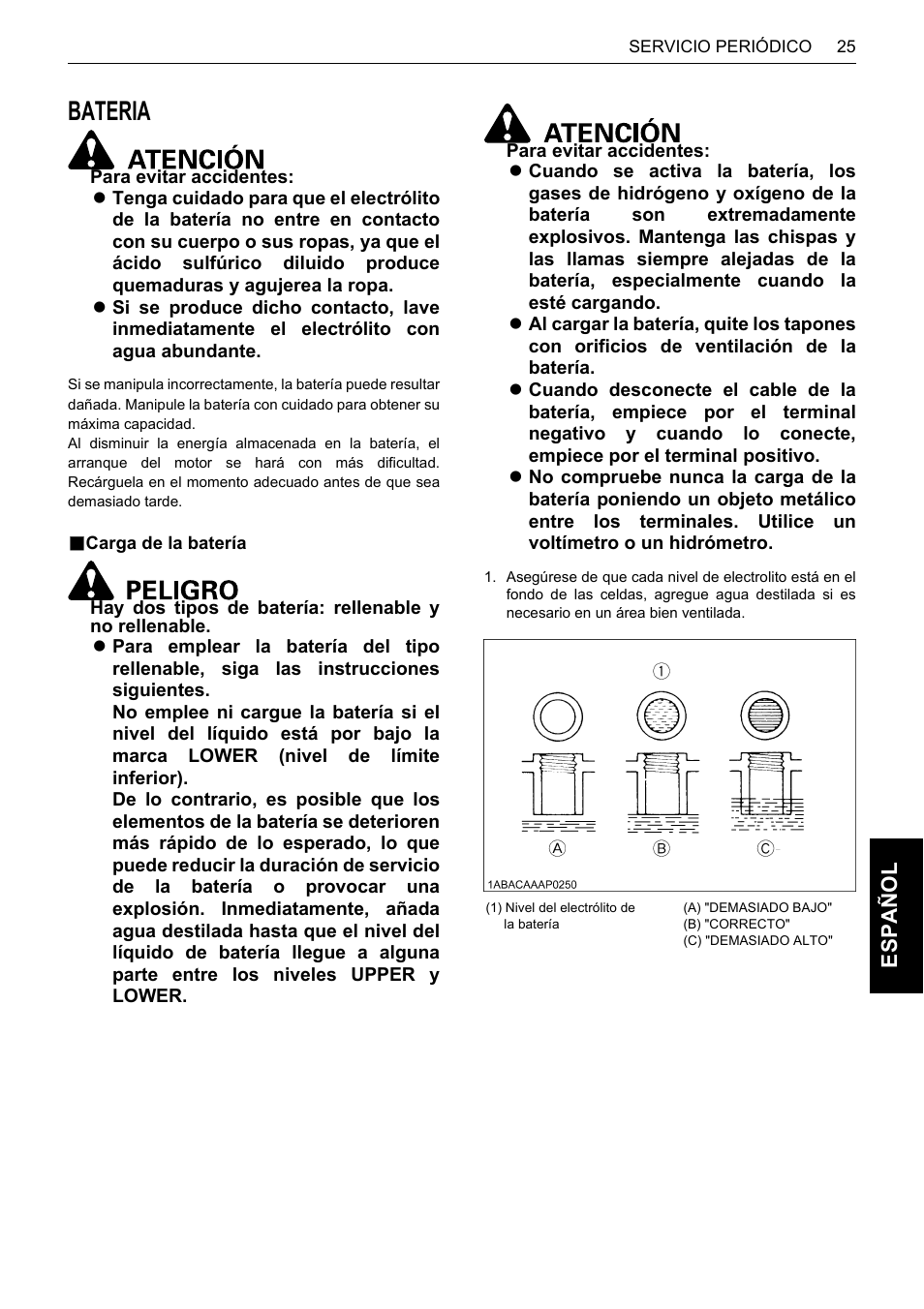 Bateria, B carga de la batería, Carga de la batería | Karcher HDS 13-80 De Tr1 User Manual | Page 229 / 244