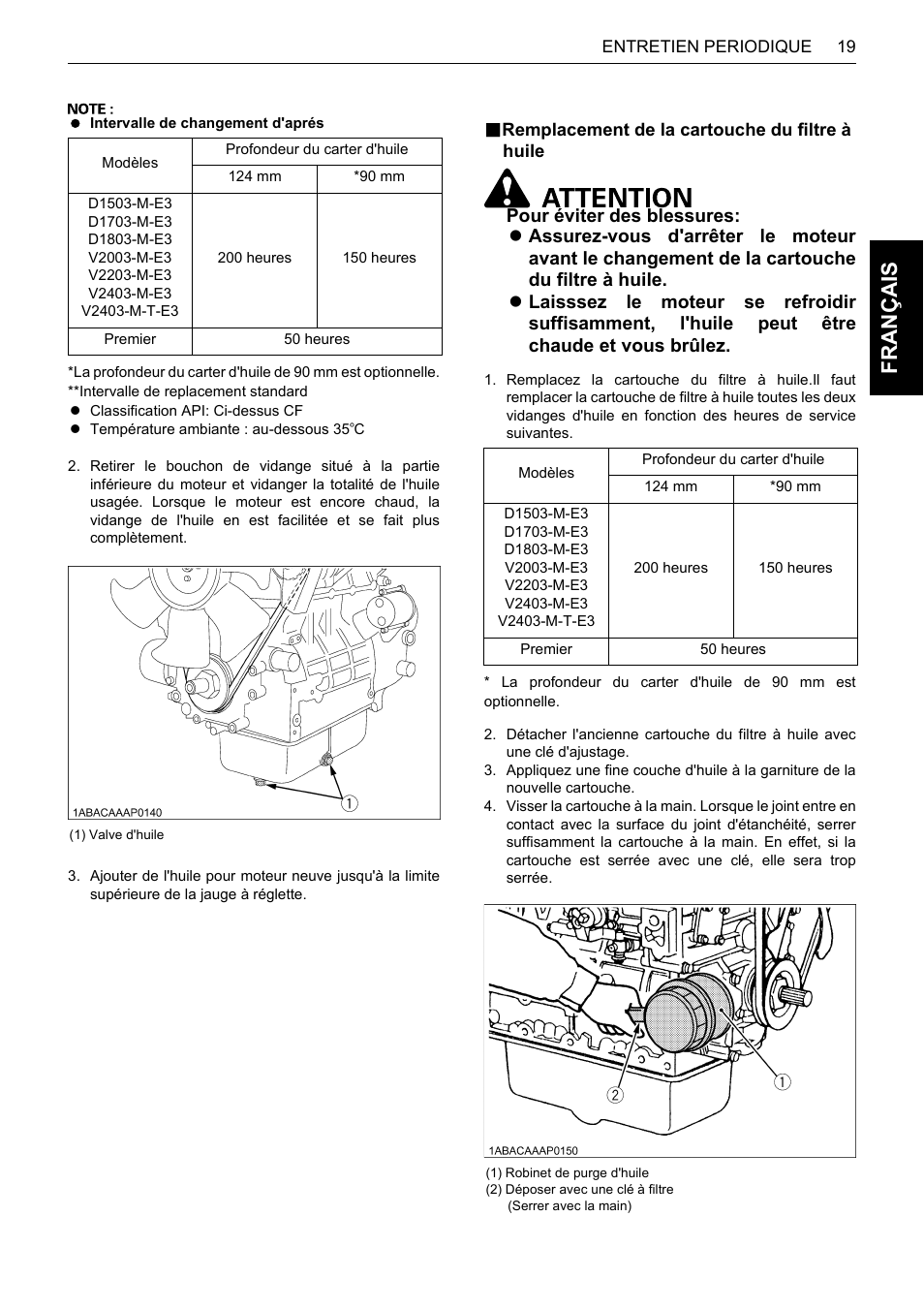 B remplacement de la cartouche du filtre à huile, Remplacement de la cartouche du filtre à huile, Fra nça is | Karcher HDS 13-80 De Tr1 User Manual | Page 79 / 244