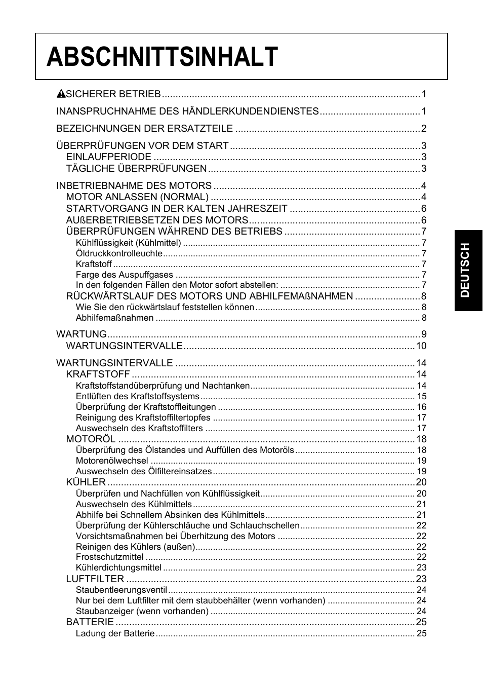 Abschnittsinhalt | Karcher HDS 13-80 De Tr1 User Manual | Page 97 / 244