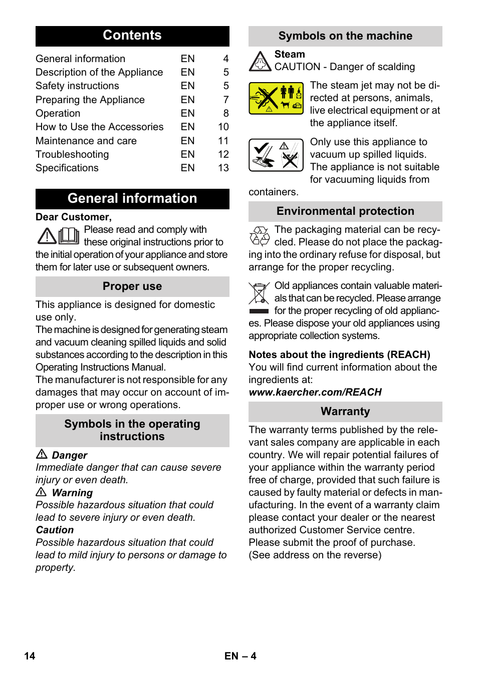 Karcher SV 1802 User Manual | Page 14 / 284