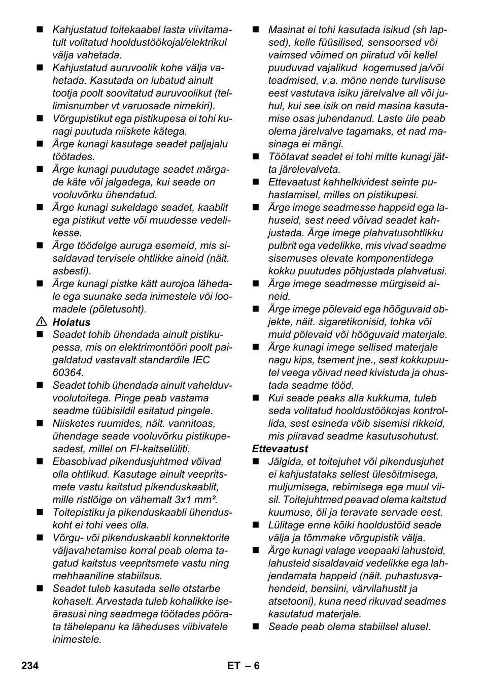 Karcher SV 1802 User Manual | Page 234 / 284