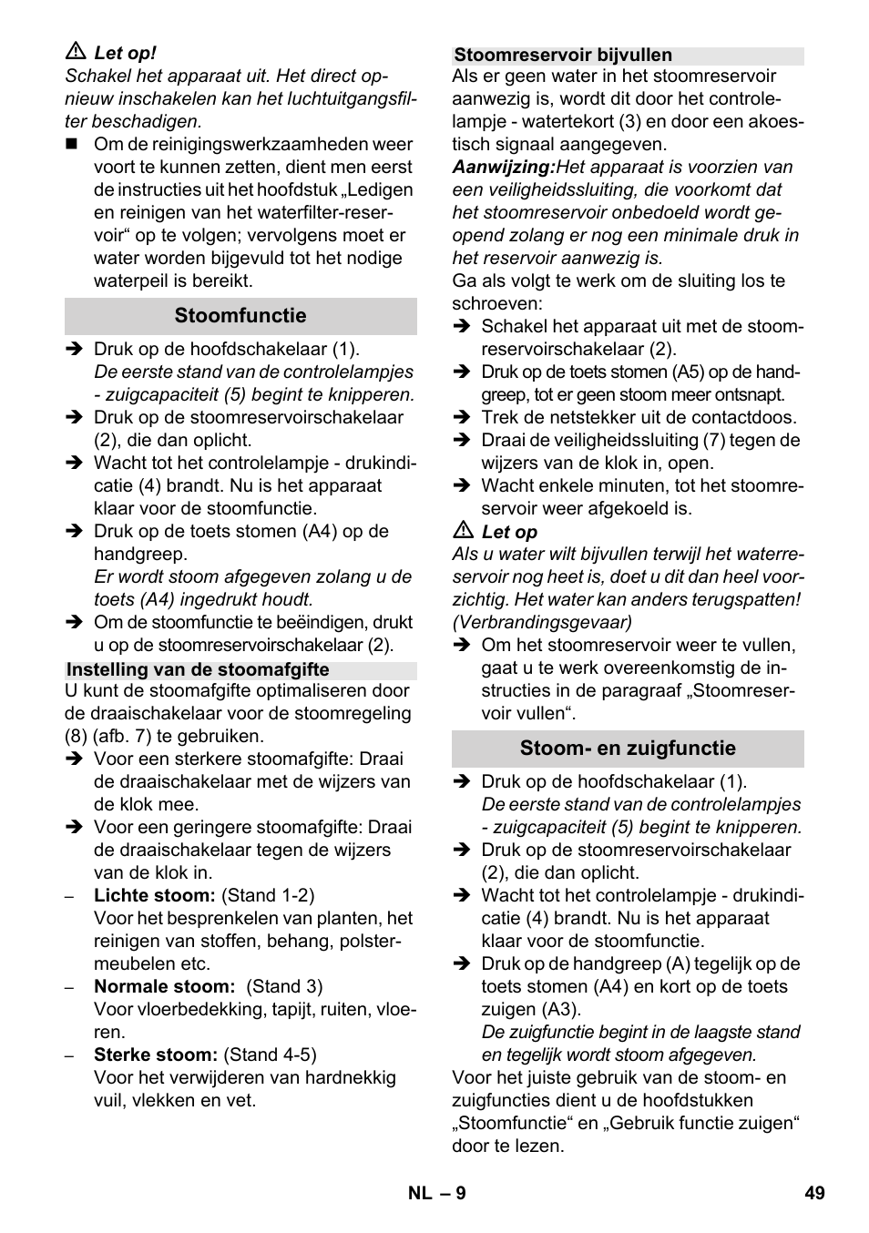 Karcher SV 1802 User Manual | Page 49 / 284