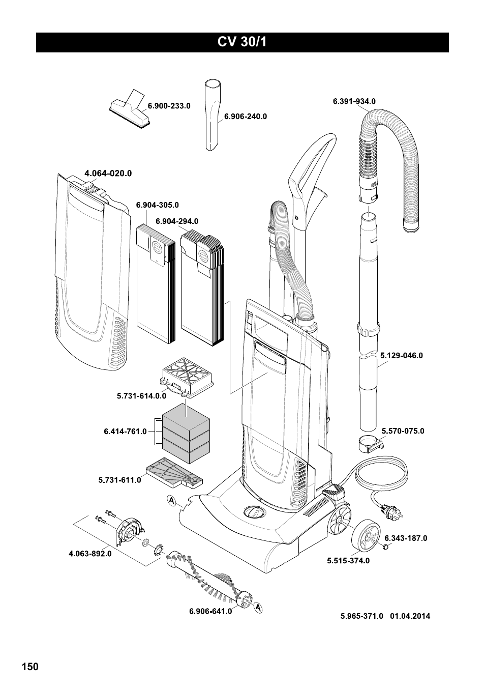 Cv 30/1 | Karcher CV 30-1 User Manual | Page 150 / 152