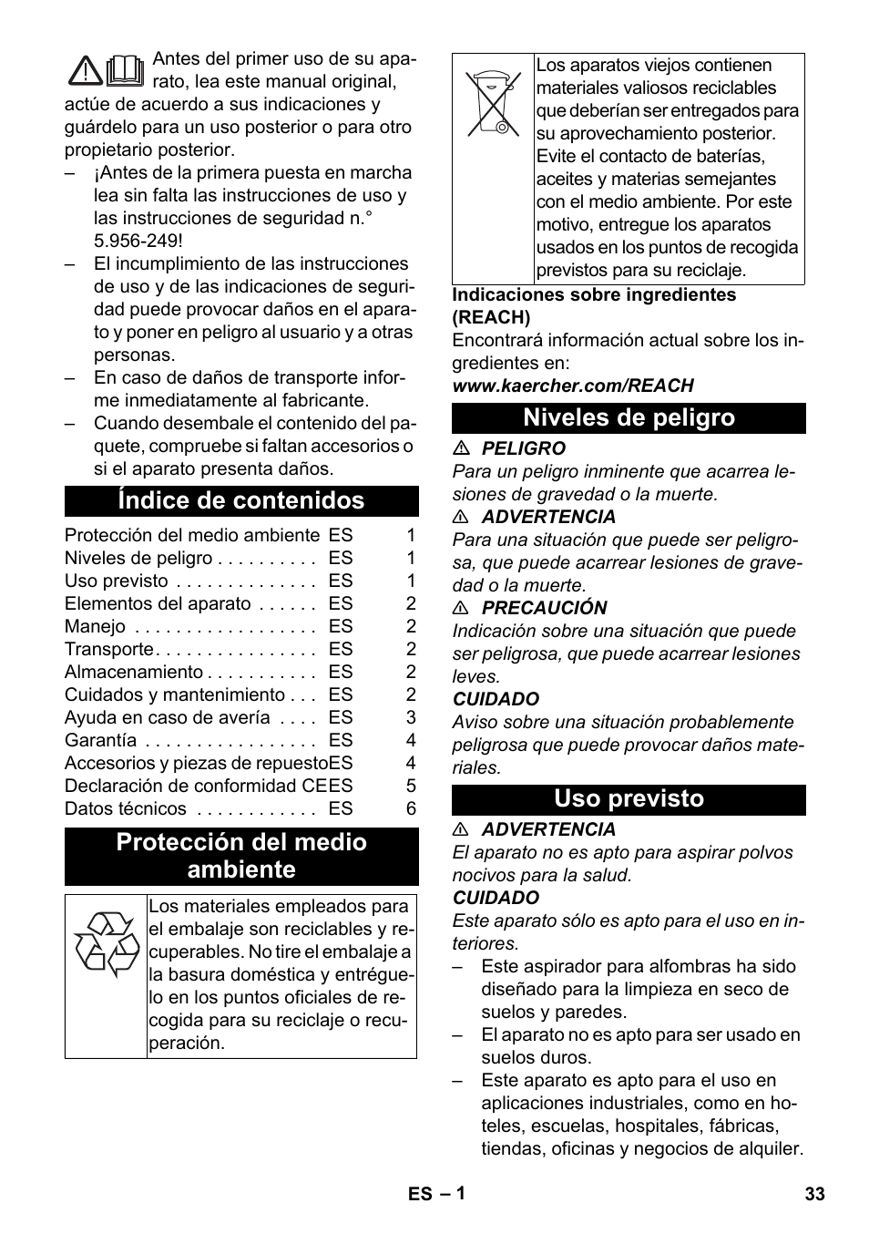 Karcher CV 30-1 User Manual | Page 33 / 152