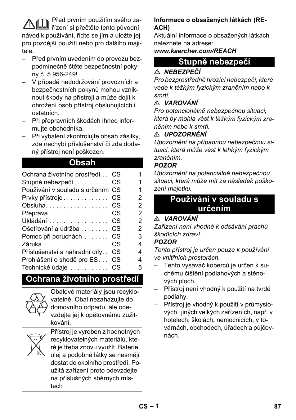 Karcher CV 30-1 User Manual | Page 87 / 152
