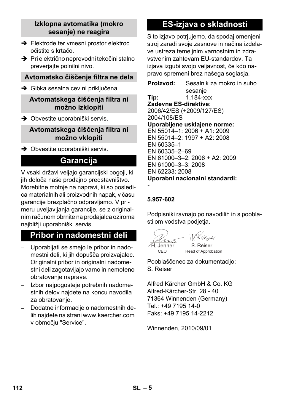 Karcher SB V1 Eco User Manual | Page 112 / 184