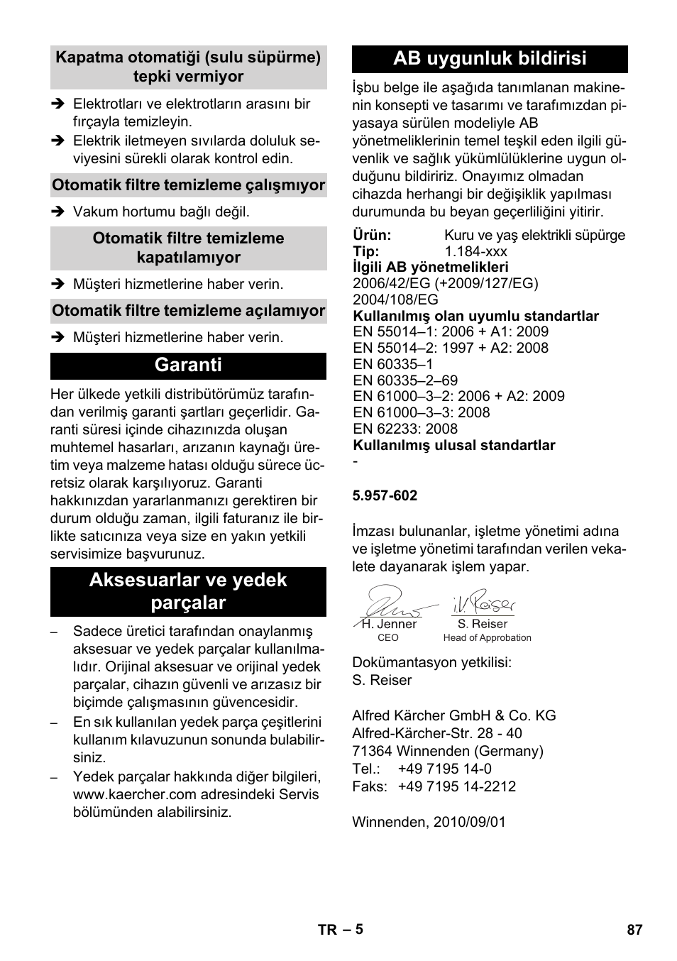 Karcher SB V1 Eco User Manual | Page 87 / 184