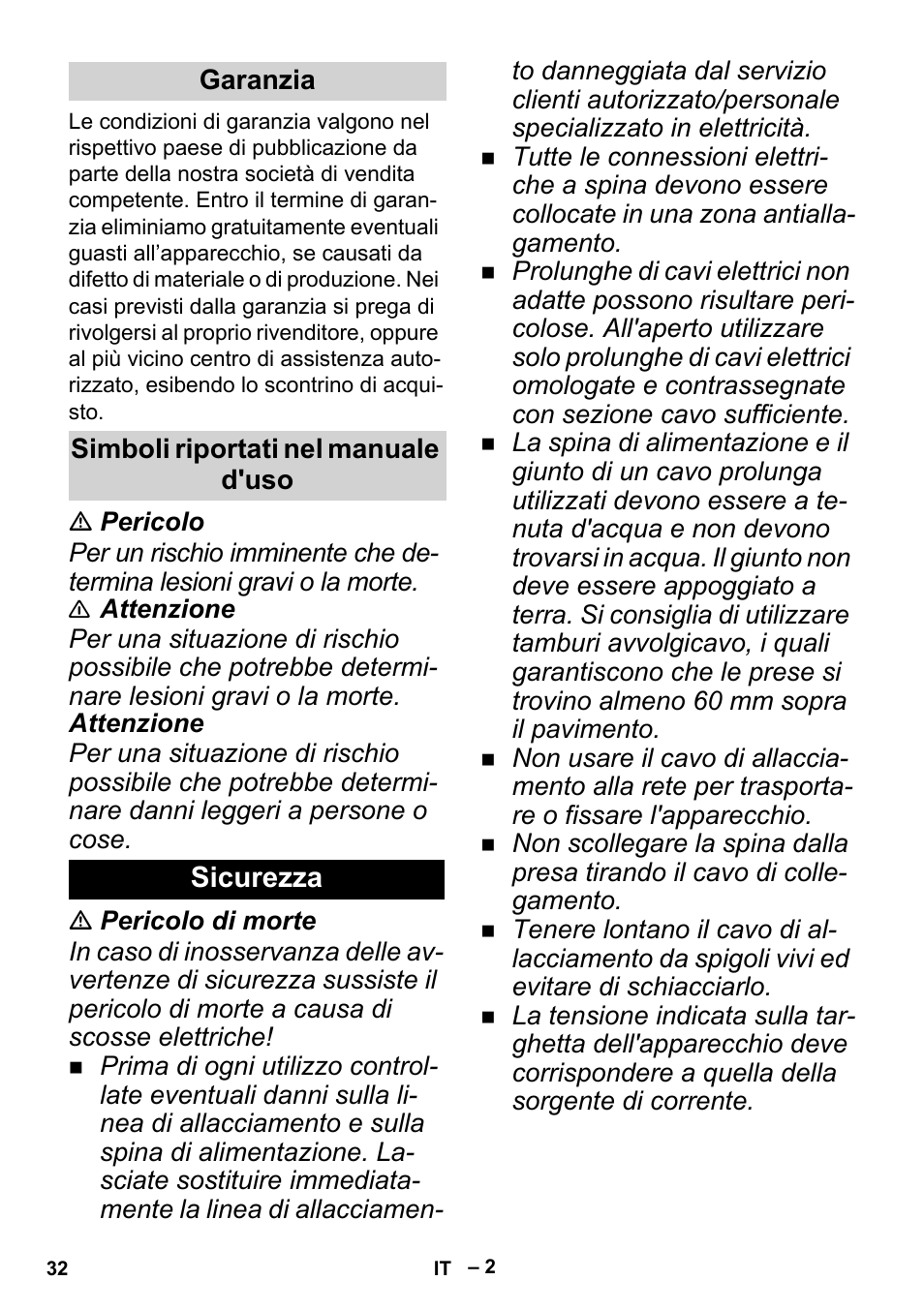 Karcher BP 6 Deep Well User Manual | Page 32 / 86