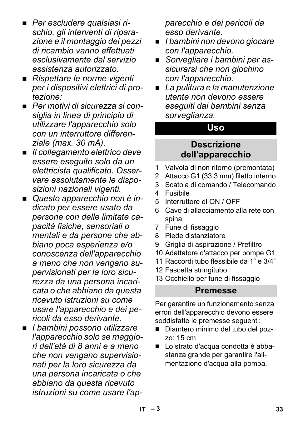 Karcher BP 6 Deep Well User Manual | Page 33 / 86