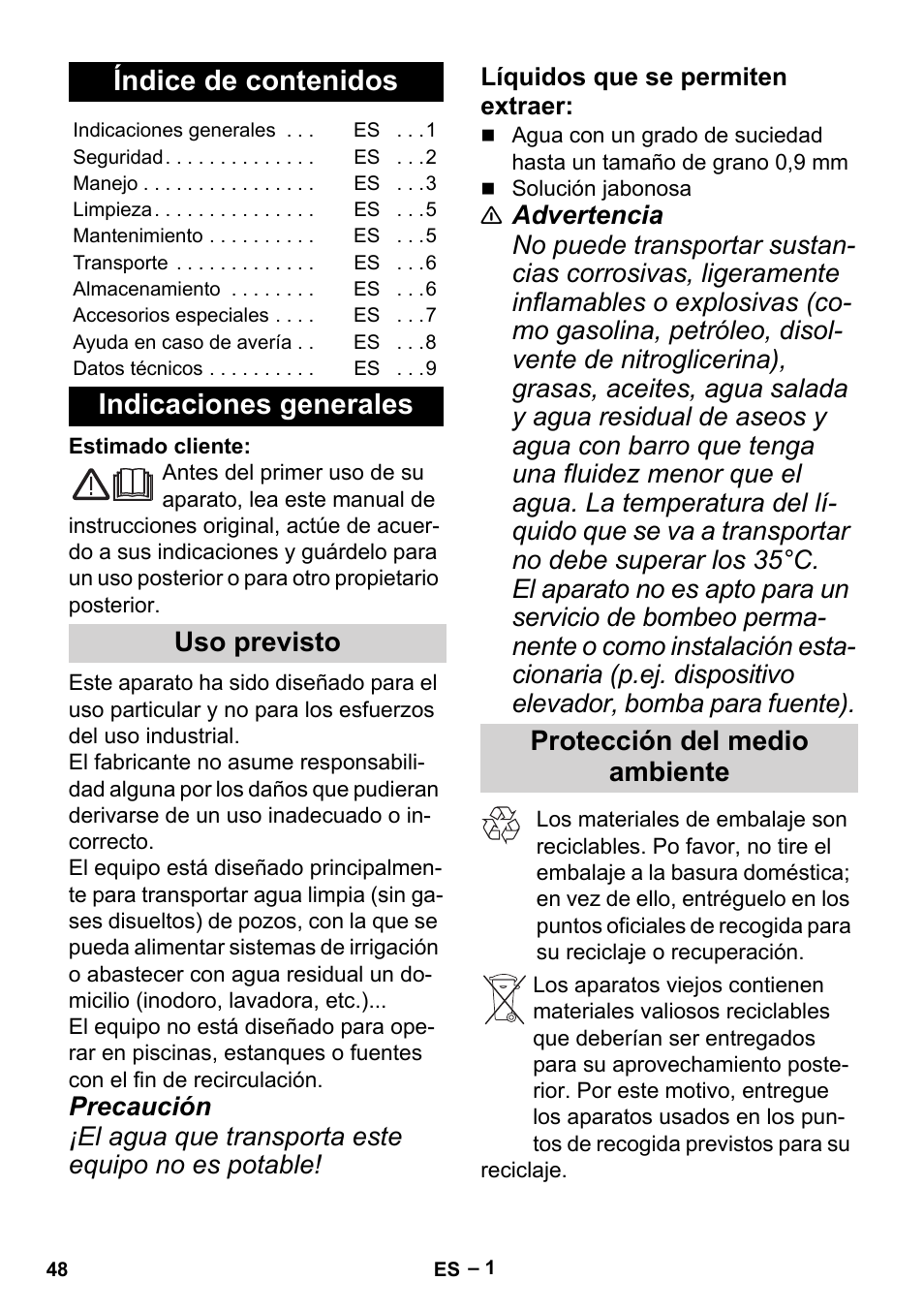 Karcher BP 6 Deep Well User Manual | Page 48 / 86