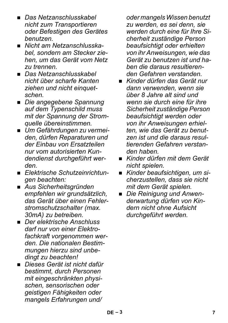 Karcher BP 6 Deep Well User Manual | Page 7 / 86