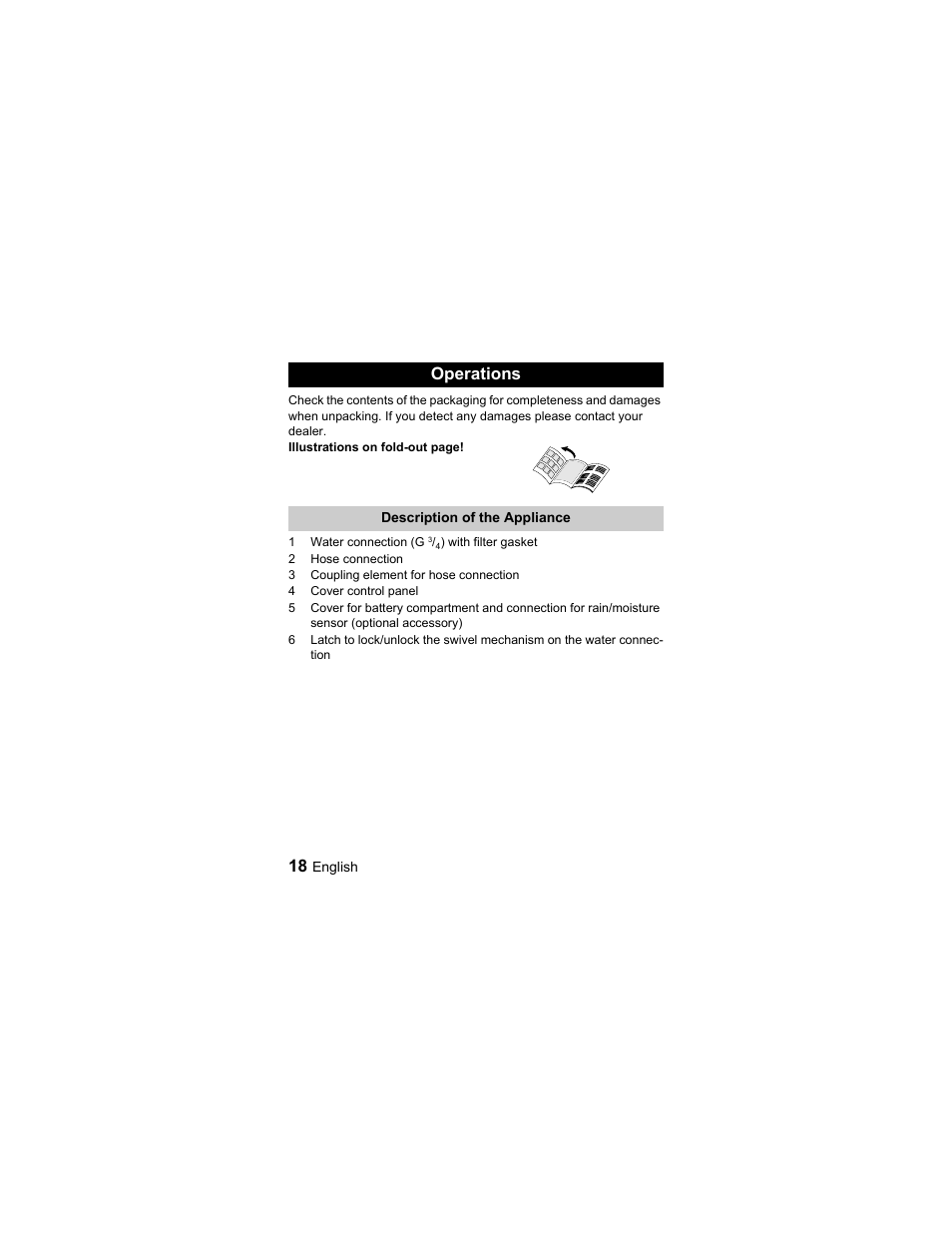 Operations | Karcher Unità d'irrigazione WU 60-49 User Manual | Page 18 / 94