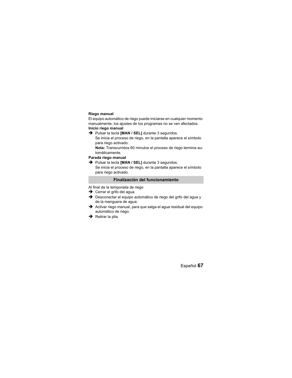 Karcher Unità d'irrigazione WU 60-49 User Manual | Page 67 / 94