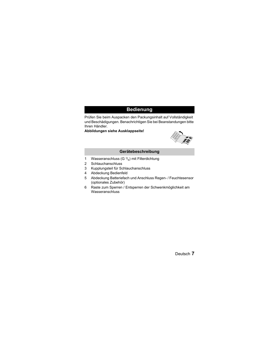 Bedienung | Karcher Unità d'irrigazione WU 60-49 User Manual | Page 7 / 94