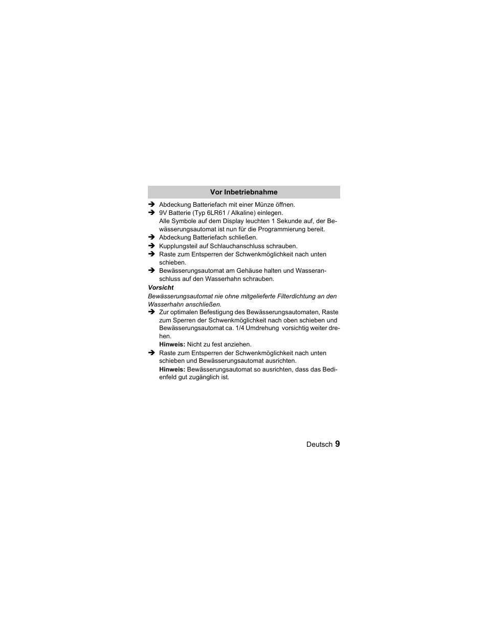 Karcher Unità d'irrigazione WU 60-49 User Manual | Page 9 / 94