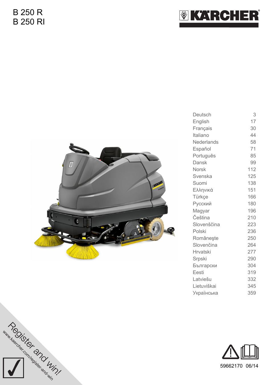 Karcher B 250 R I Bp User Manual | 376 pages