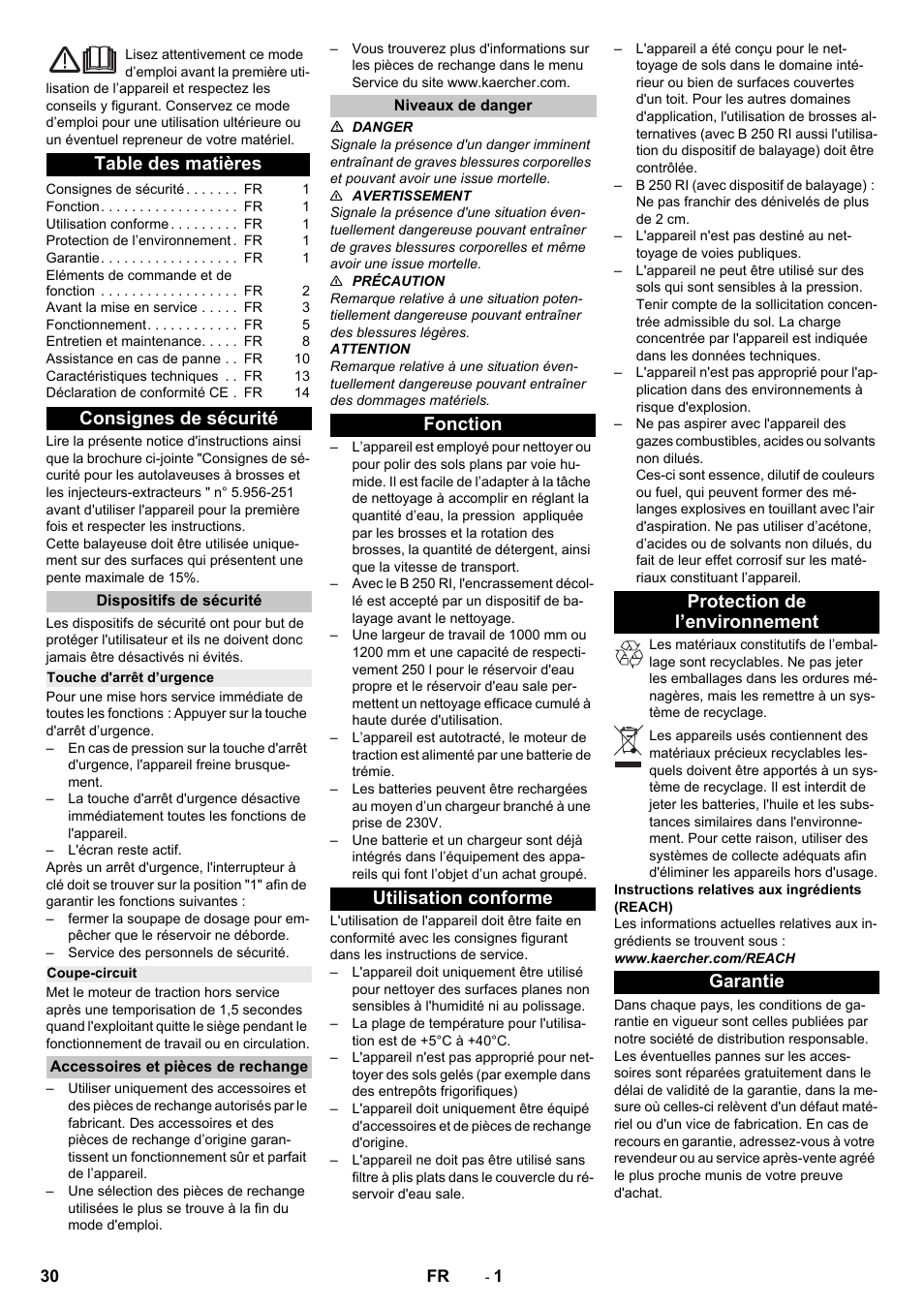 Karcher B 250 R I Bp User Manual | Page 30 / 376