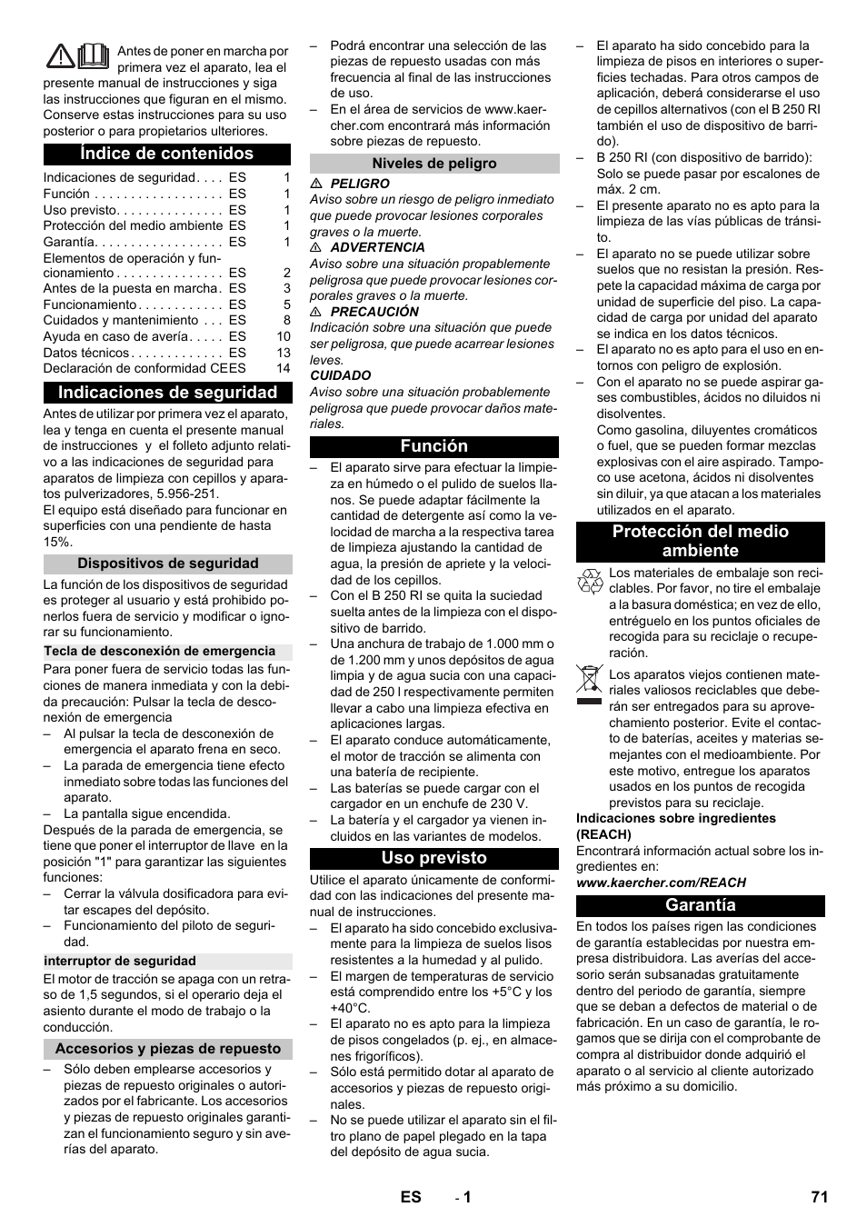 Karcher B 250 R I Bp User Manual | Page 71 / 376