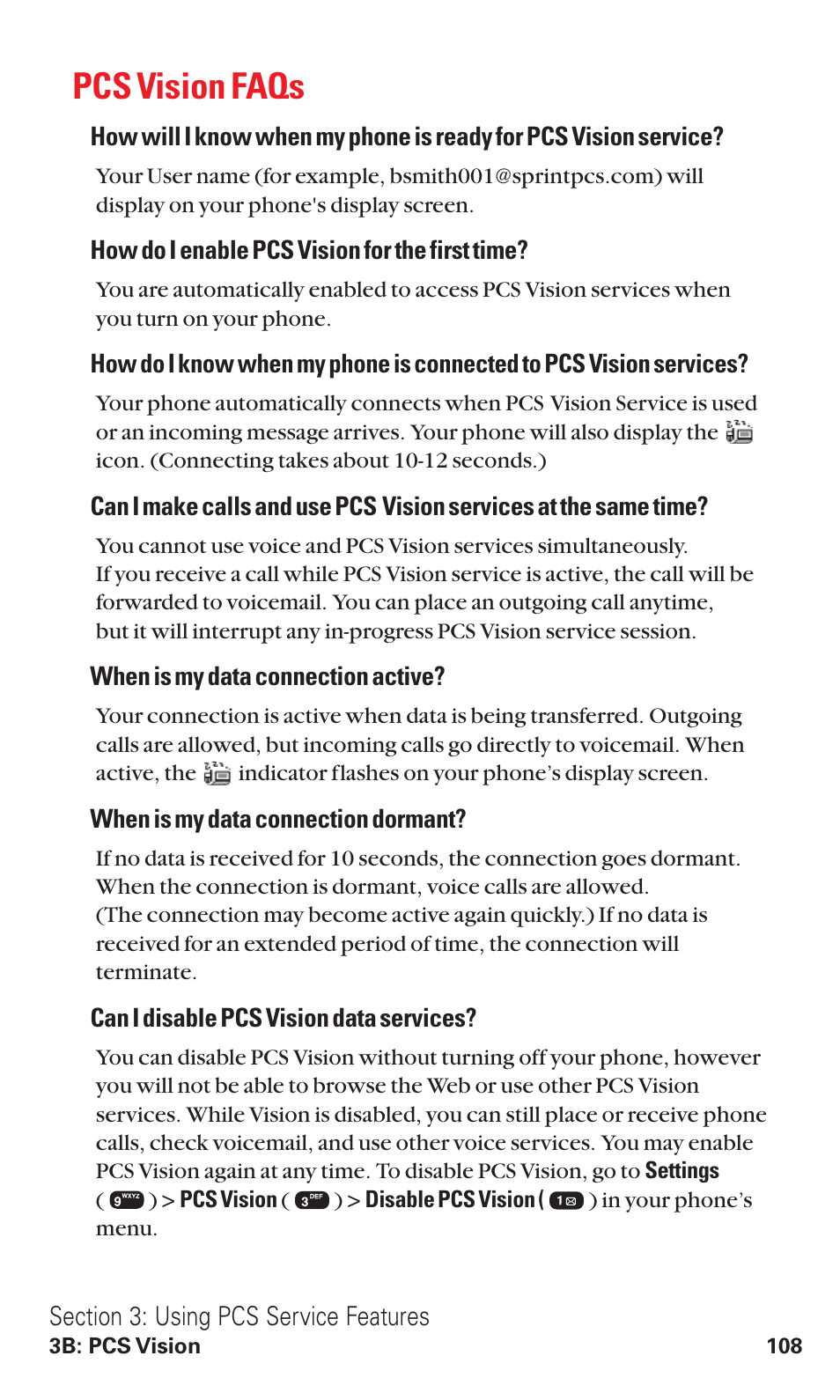Pcs vision faqs | Audiovox VI600 User Manual | Page 116 / 154