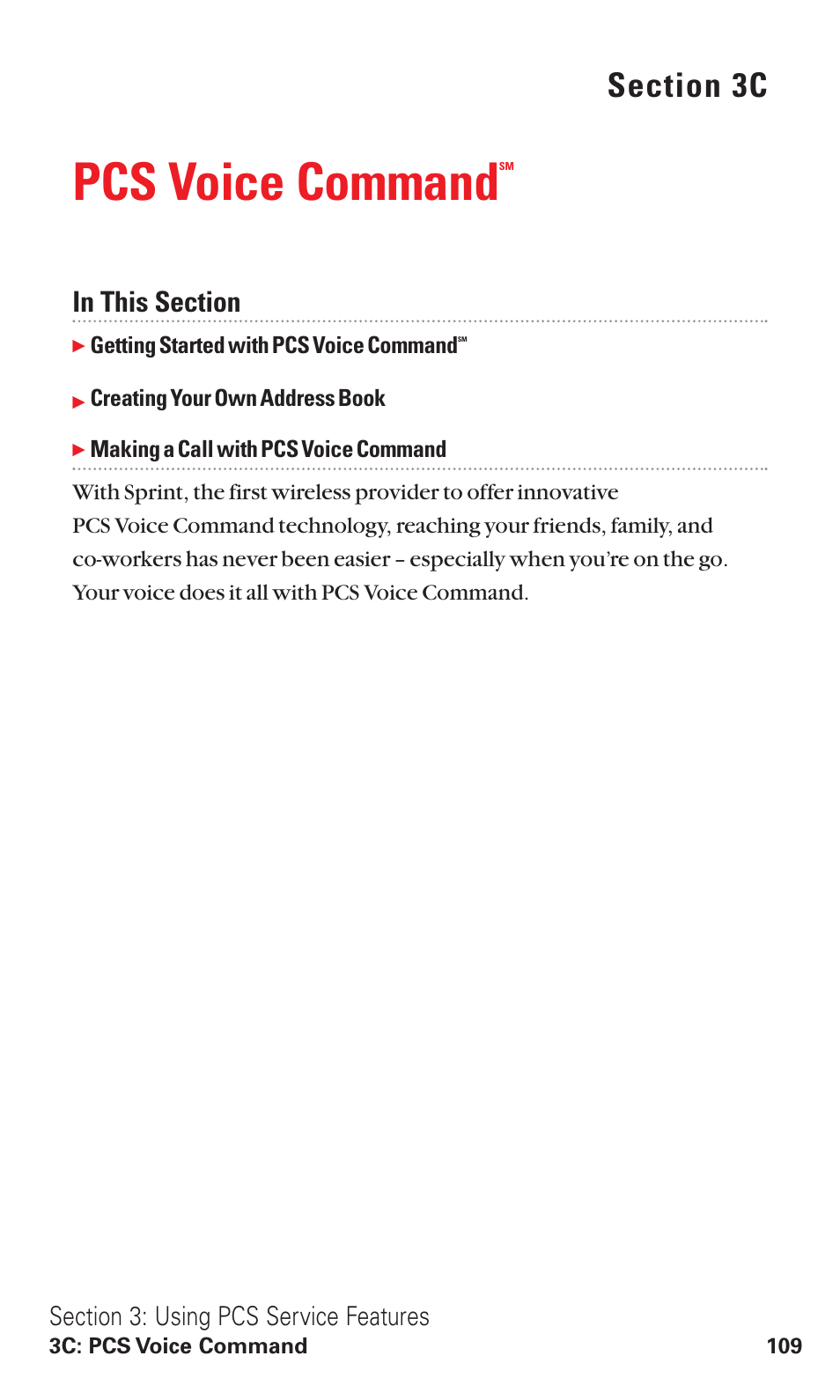 3c. pcs voice command, Pcs voice command | Audiovox VI600 User Manual | Page 117 / 154