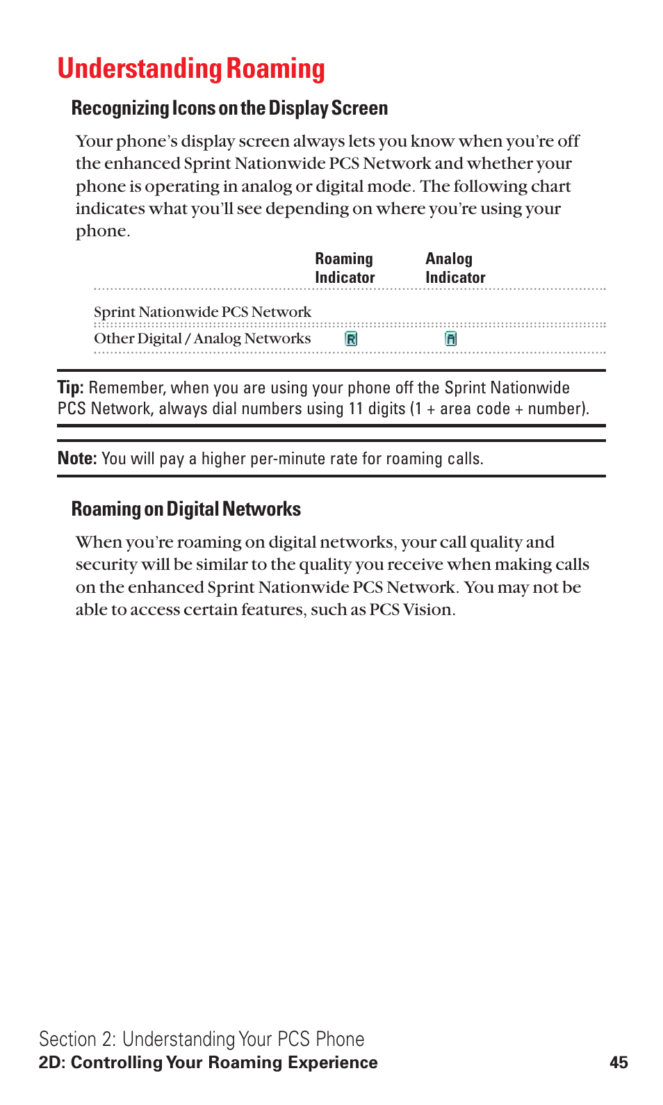 Understanding roaming, E 45) | Audiovox VI600 User Manual | Page 53 / 154
