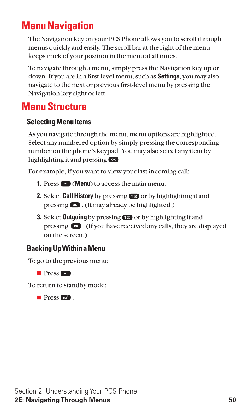 Menu navigation, Menu structure | Audiovox VI600 User Manual | Page 58 / 154