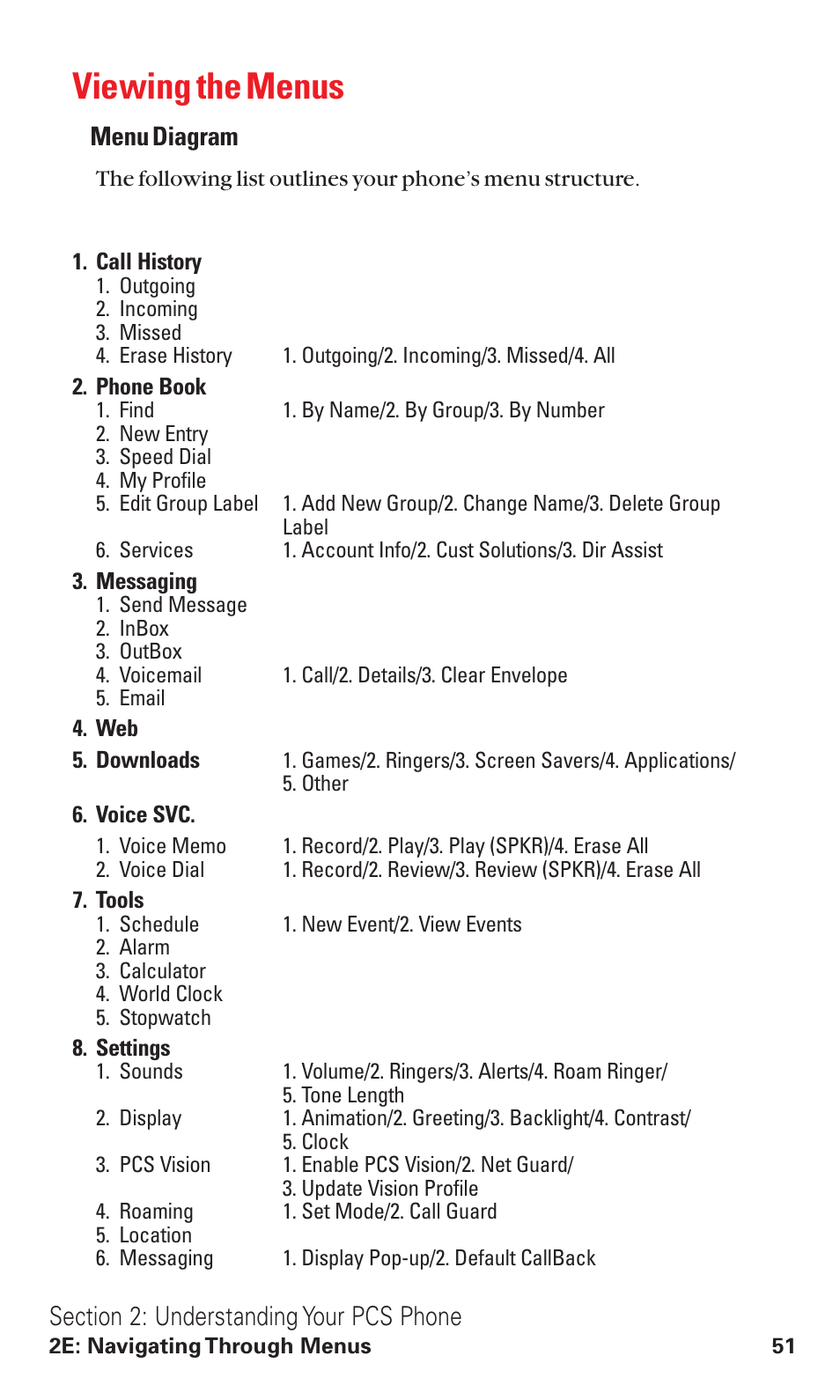Viewing the menus | Audiovox VI600 User Manual | Page 59 / 154