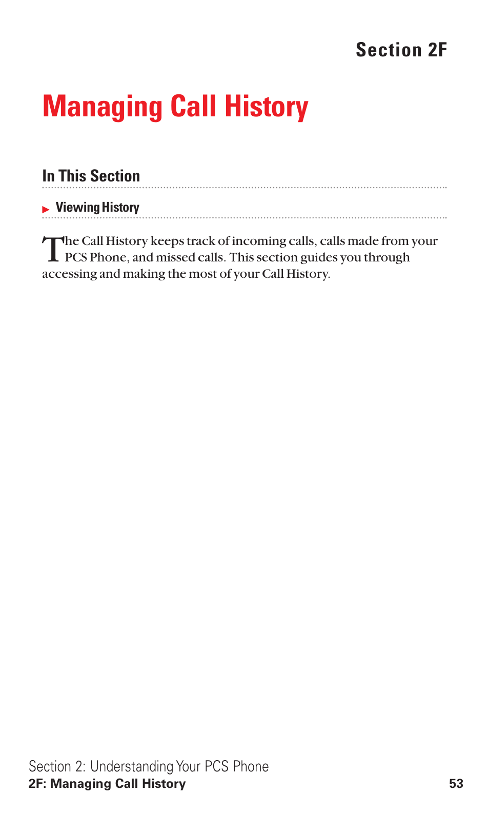 2f. managing call history, Managing call history | Audiovox VI600 User Manual | Page 61 / 154