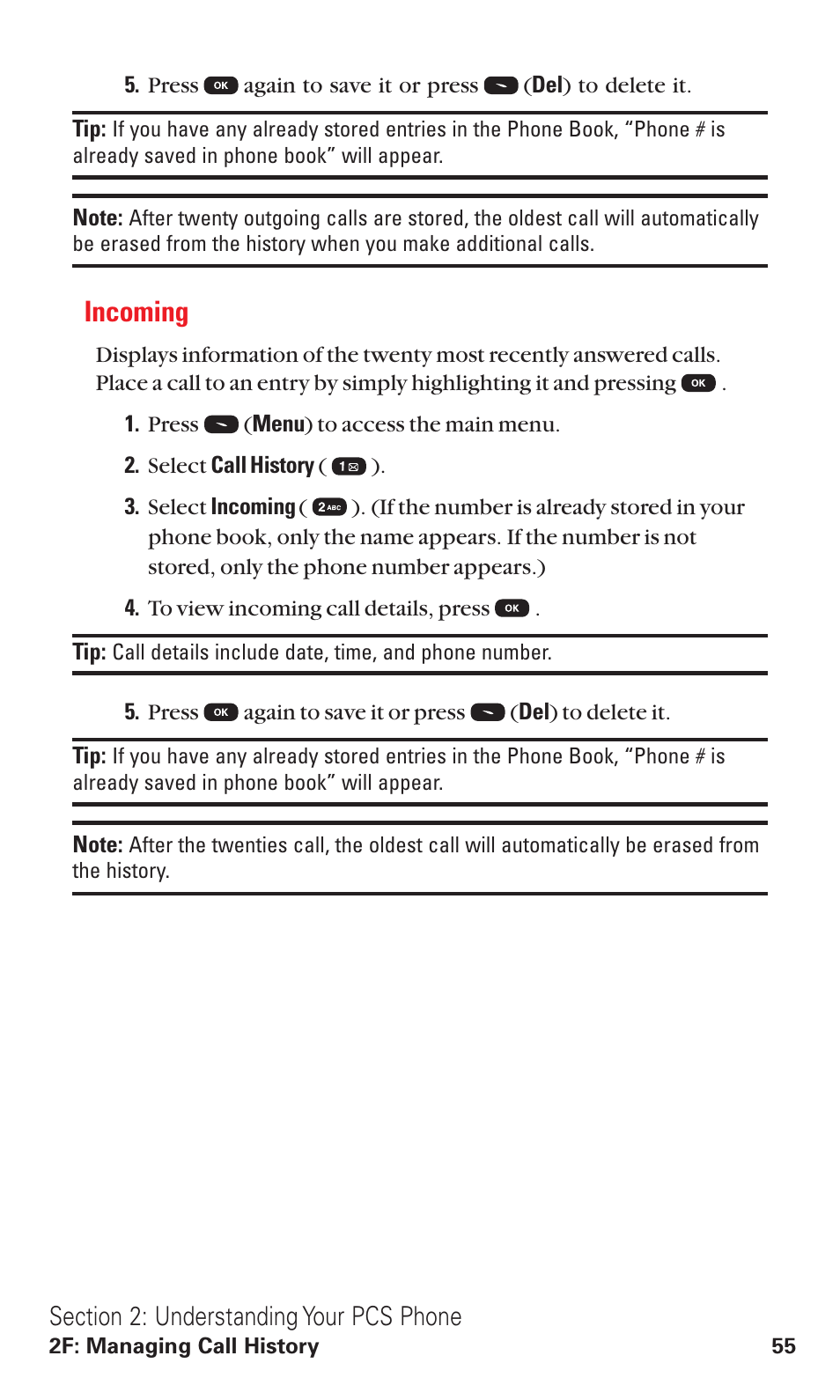 Incoming | Audiovox VI600 User Manual | Page 63 / 154