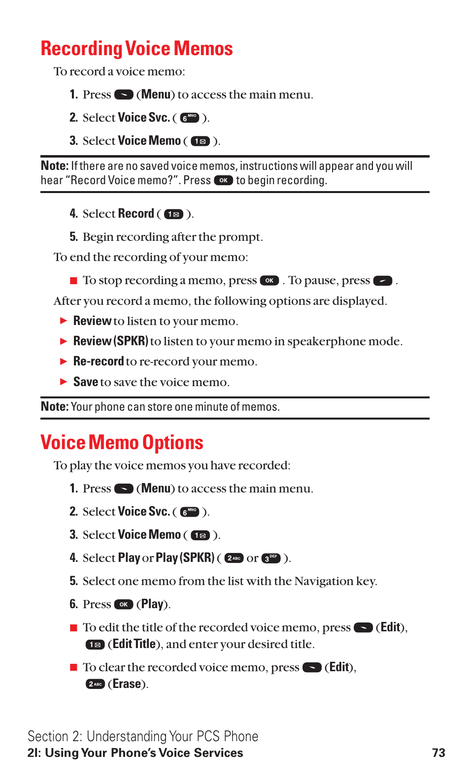 Recording voice memos, Voice memo options | Audiovox VI600 User Manual | Page 81 / 154