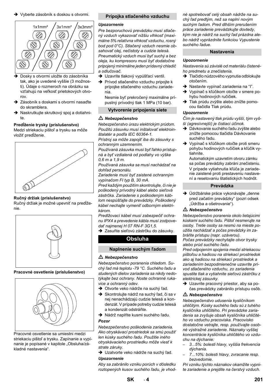 Obsluha | Karcher IB 7-40 Advanced User Manual | Page 201 / 288