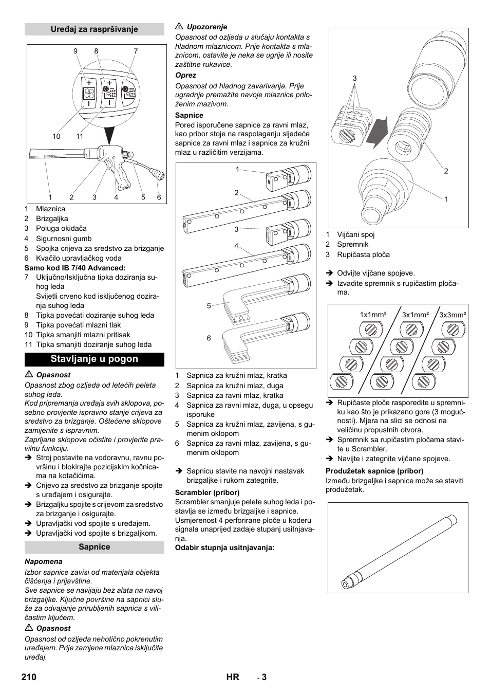 Stavljanje u pogon | Karcher IB 7-40 Advanced User Manual | Page 210 / 288