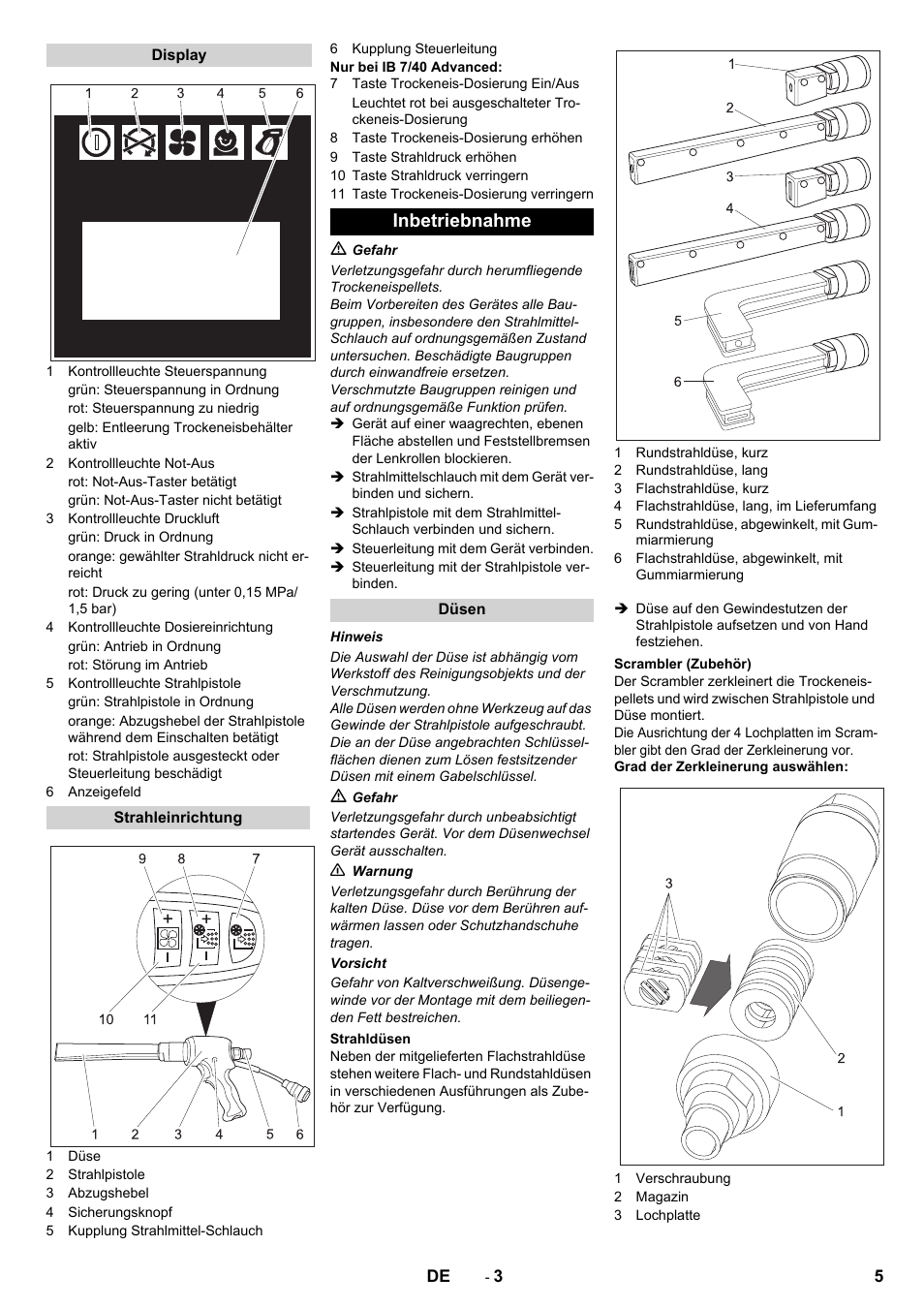 Inbetriebnahme | Karcher IB 7-40 Advanced User Manual | Page 5 / 288