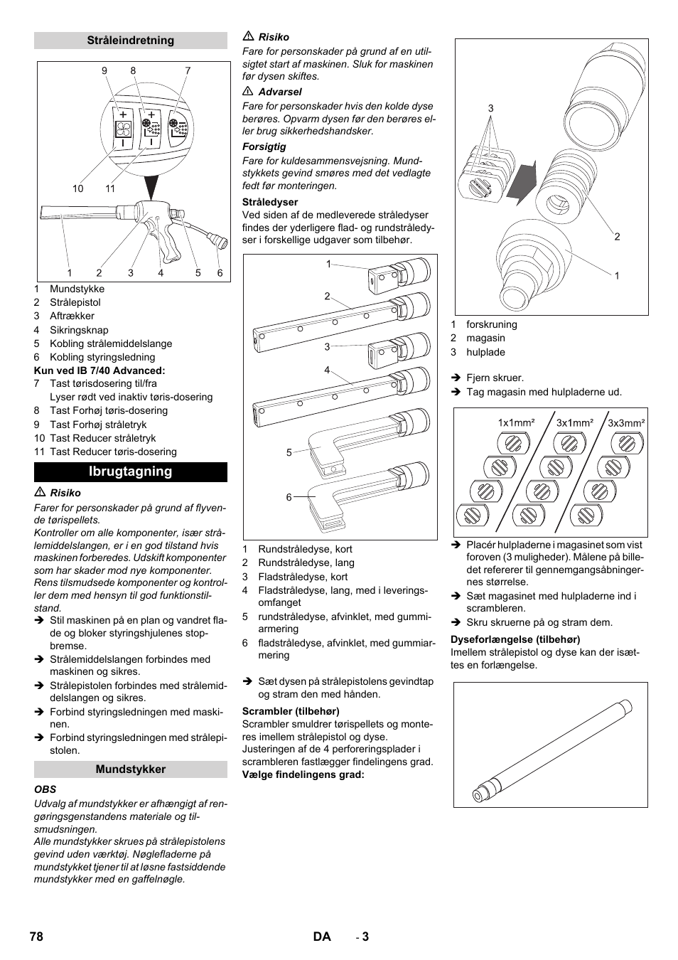 Ibrugtagning | Karcher IB 7-40 Advanced User Manual | Page 78 / 288