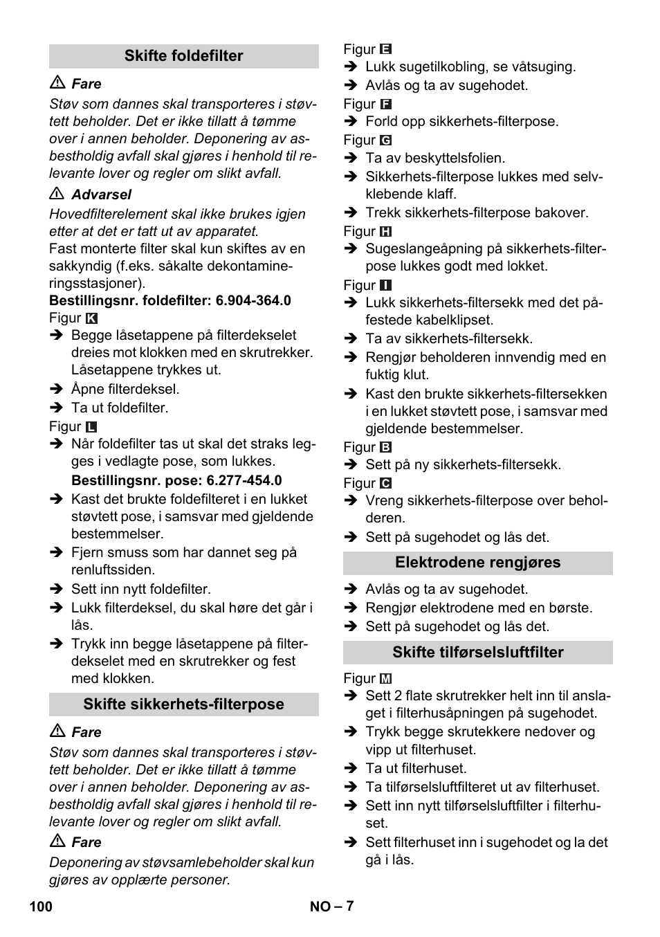 Karcher NT 75-1 Tact Me Te H S Z2 User Manual | Page 100 / 300