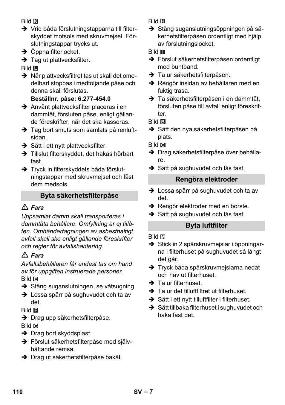 Karcher NT 75-1 Tact Me Te H S Z2 User Manual | Page 110 / 300