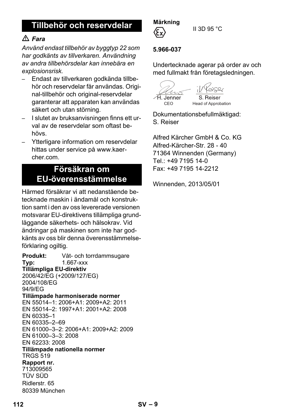 Karcher NT 75-1 Tact Me Te H S Z2 User Manual | Page 112 / 300