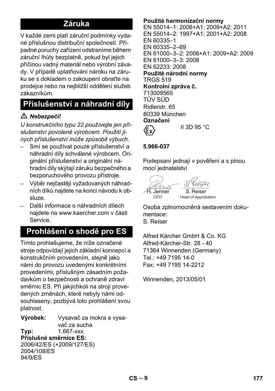 Karcher NT 75-1 Tact Me Te H S Z2 User Manual | Page 177 / 300