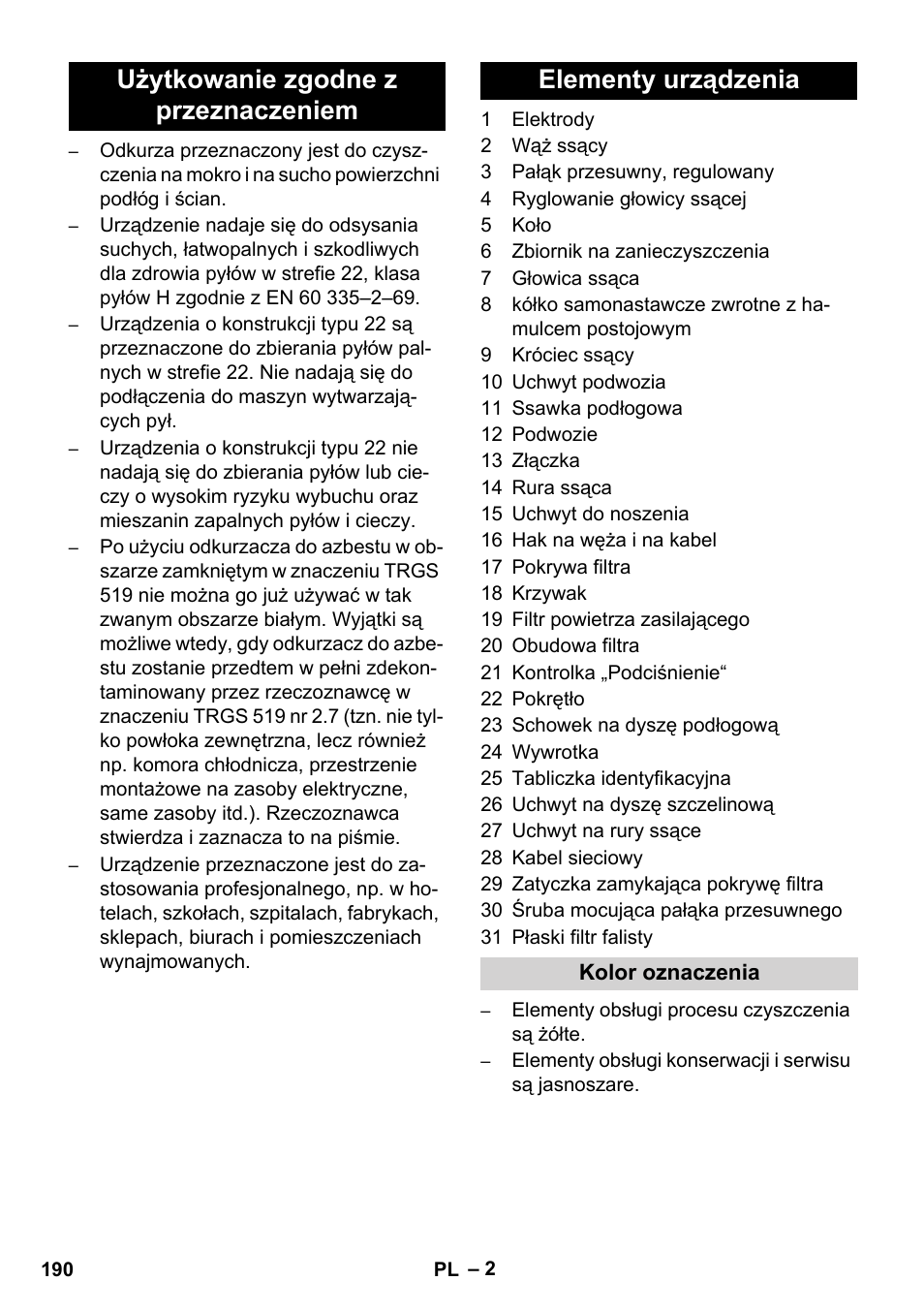 Karcher NT 75-1 Tact Me Te H S Z2 User Manual | Page 190 / 300