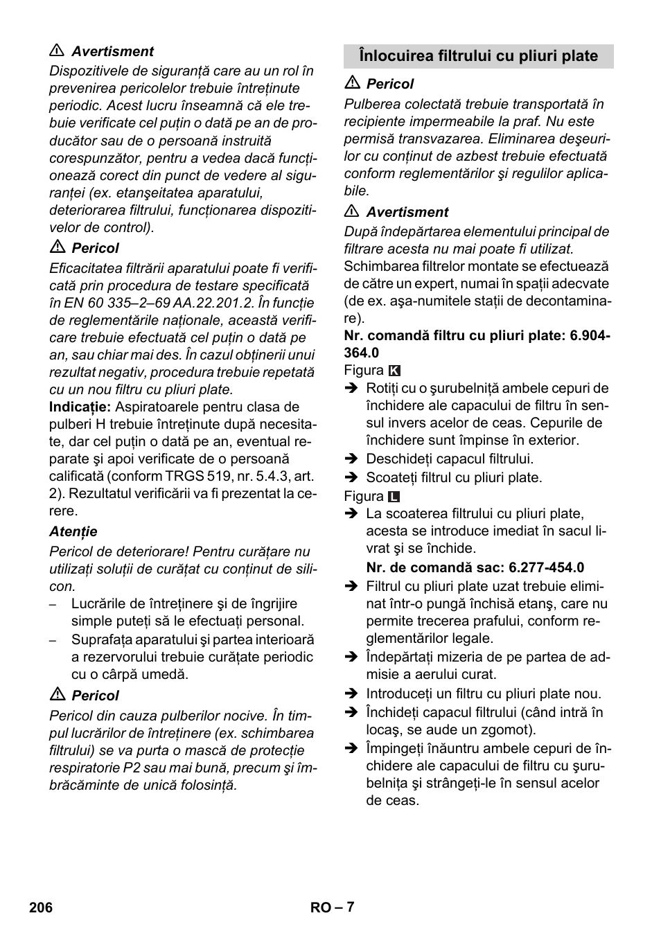 Karcher NT 75-1 Tact Me Te H S Z2 User Manual | Page 206 / 300