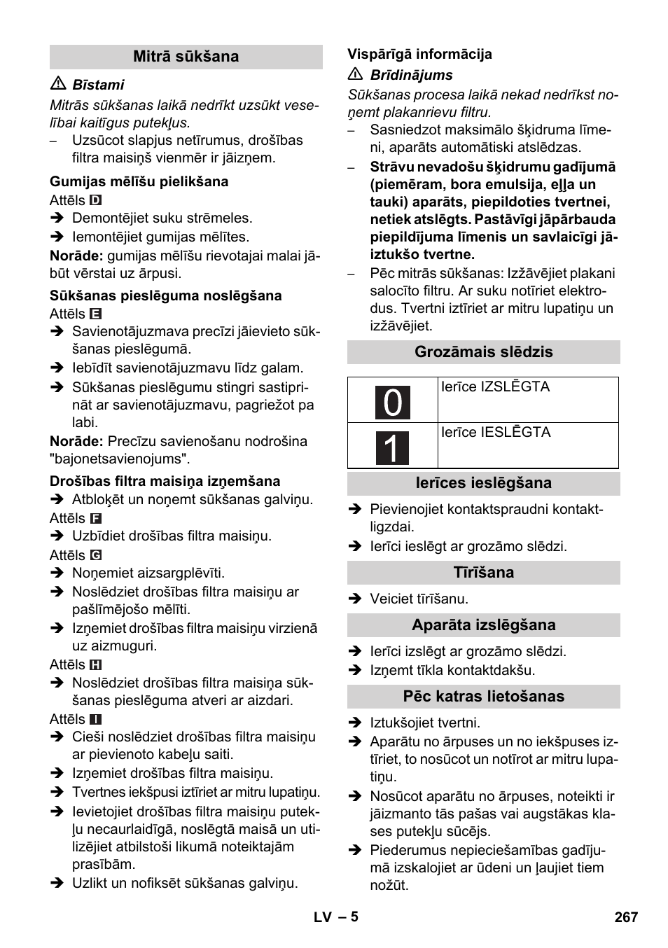 Karcher NT 75-1 Tact Me Te H S Z2 User Manual | Page 267 / 300