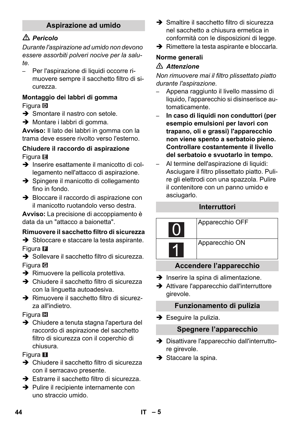 Karcher NT 75-1 Tact Me Te H S Z2 User Manual | Page 44 / 300