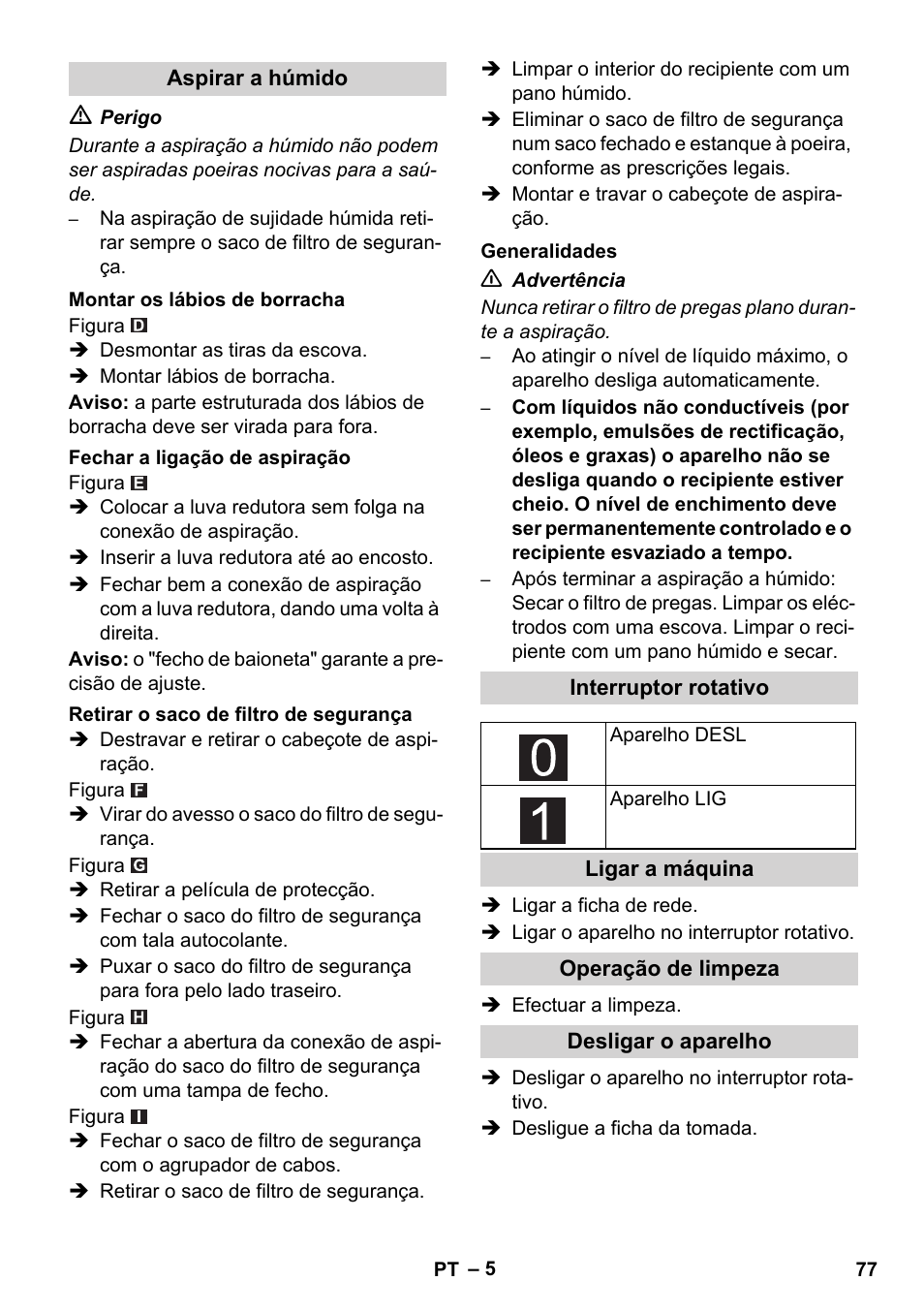 Karcher NT 75-1 Tact Me Te H S Z2 User Manual | Page 77 / 300